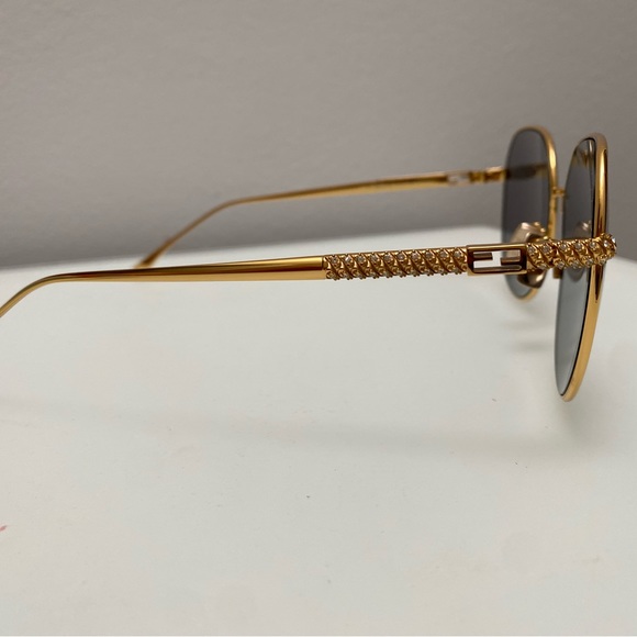 Fendi FF0451/F/S 001JO Asian Fit Gold/Grey Sunglasses - Picture 8 of 8